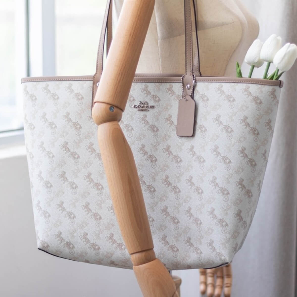 Coach Designer City Tote With Horse And Carriage Print, Coach Handbag, Designer Handbag, Cheap Designer Handbag, Designer Handbag