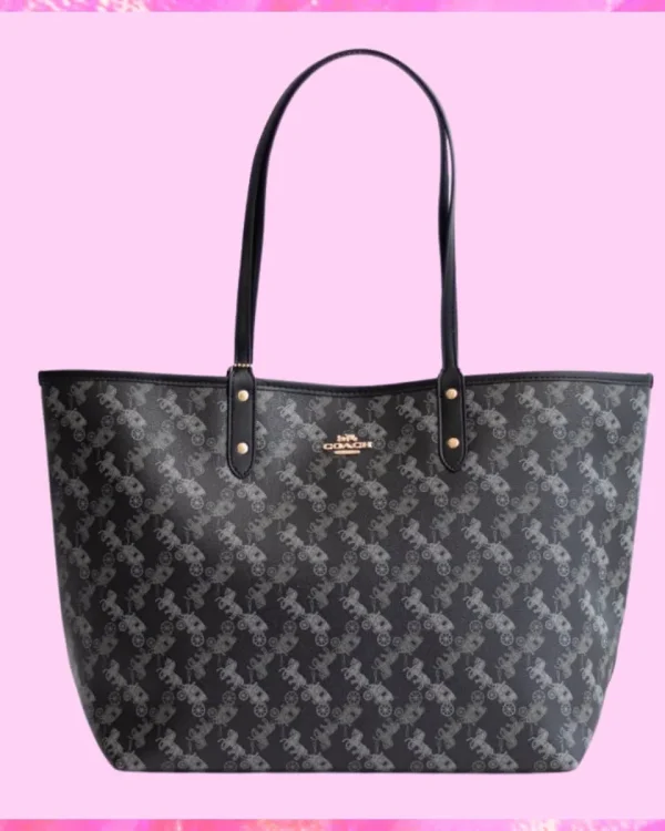 Coach Designer City Tote With Horse And Carriage Print, Coach Handbag, Designer Handbag, Cheap Designer Handbag, Designer Handbag