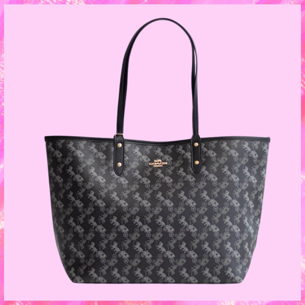 Coach Designer City Tote With Horse And Carriage Print, Coach Handbag, Designer Handbag, Cheap Designer Handbag, Designer Handbag