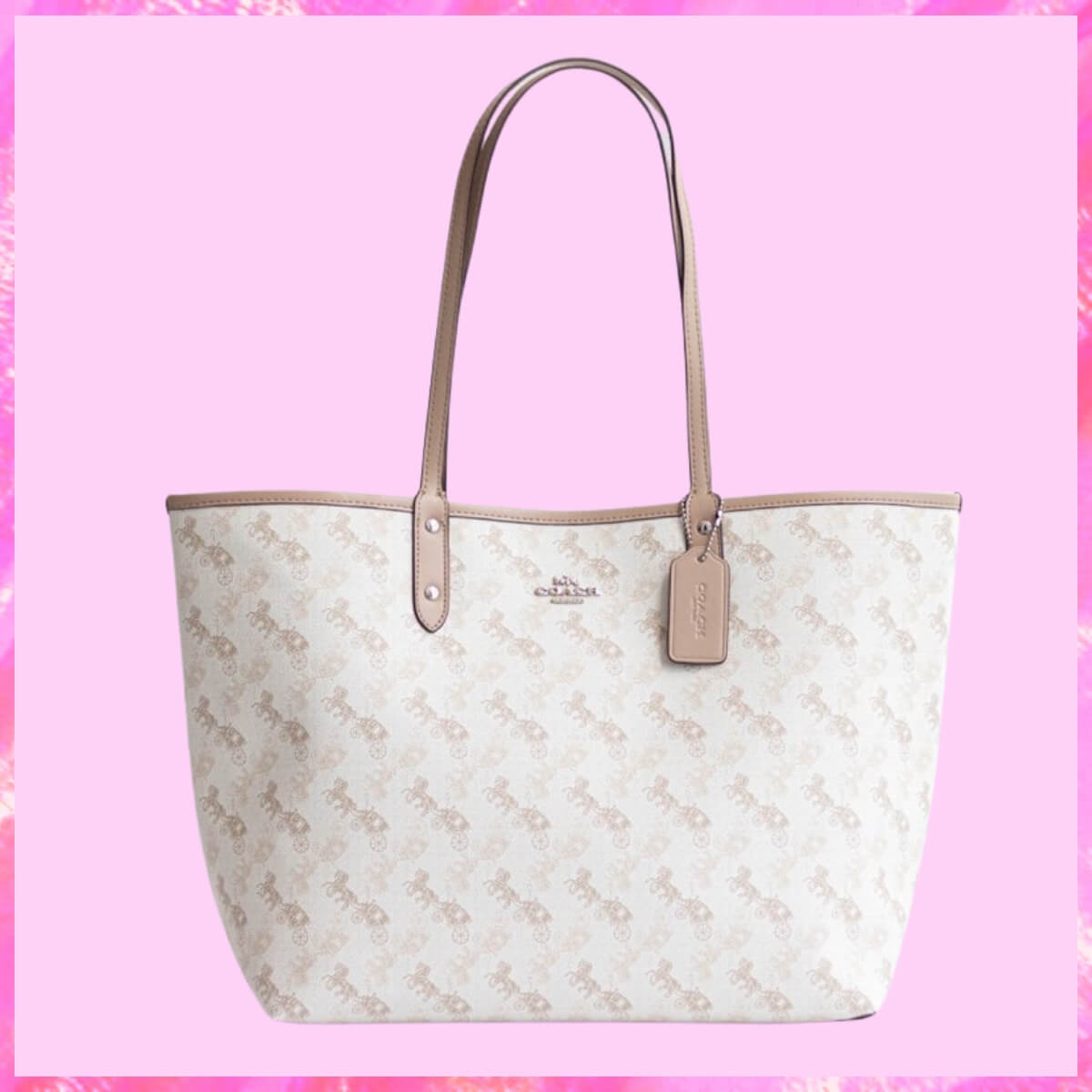 Coach Designer City Tote With Horse And Carriage Print, Coach Handbag, Designer Handbag, Cheap Designer Handbag, Designer Handbag