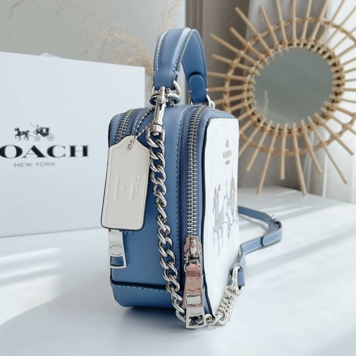 Coach Designer Coach Box Bag With Cinderella Carriage, Coach Handbag, Designer Handbag, Cheap Designer Handbag, Designer Handbag