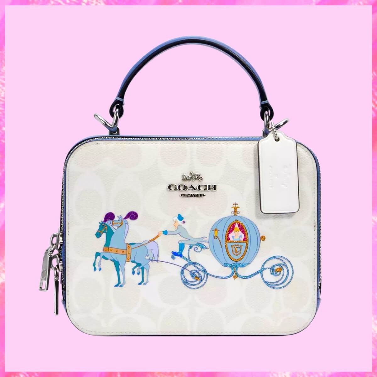 Coach Designer Coach Box Bag With Cinderella Carriage, Coach Handbag, Designer Handbag, Cheap Designer Handbag, Designer Handbag
