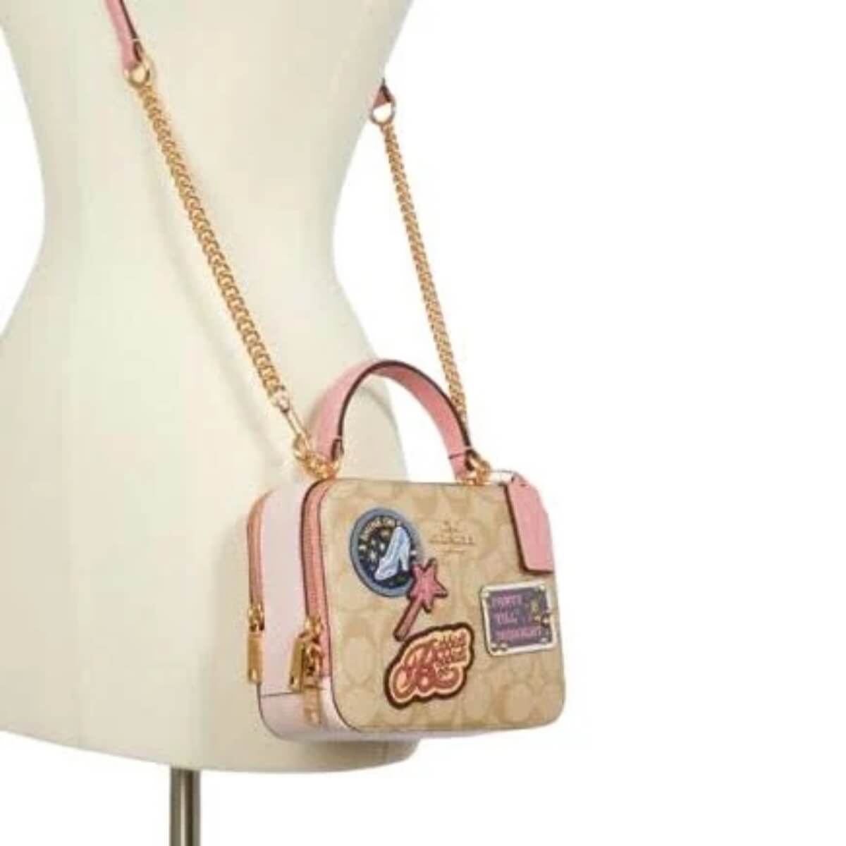 Coach Designer Disney X Box With Patches, Coach Handbag, Designer Handbag, Cheap Designer Handbag, Designer Handbag