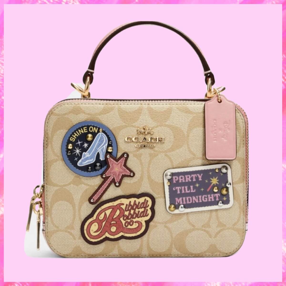 Coach Designer Disney X Box With Patches, Coach Handbag, Designer Handbag, Cheap Designer Handbag, Designer Handbag