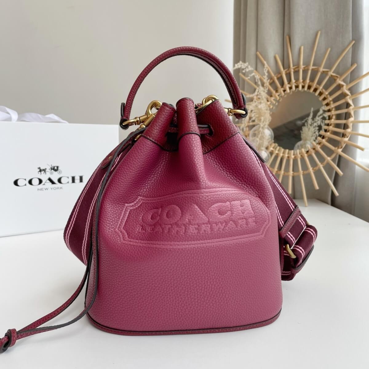 Coach Designer Field Bucket Bag With Coach Badge, Coach Handbag, Designer Handbag, Cheap Designer Handbag, Designer Handbag