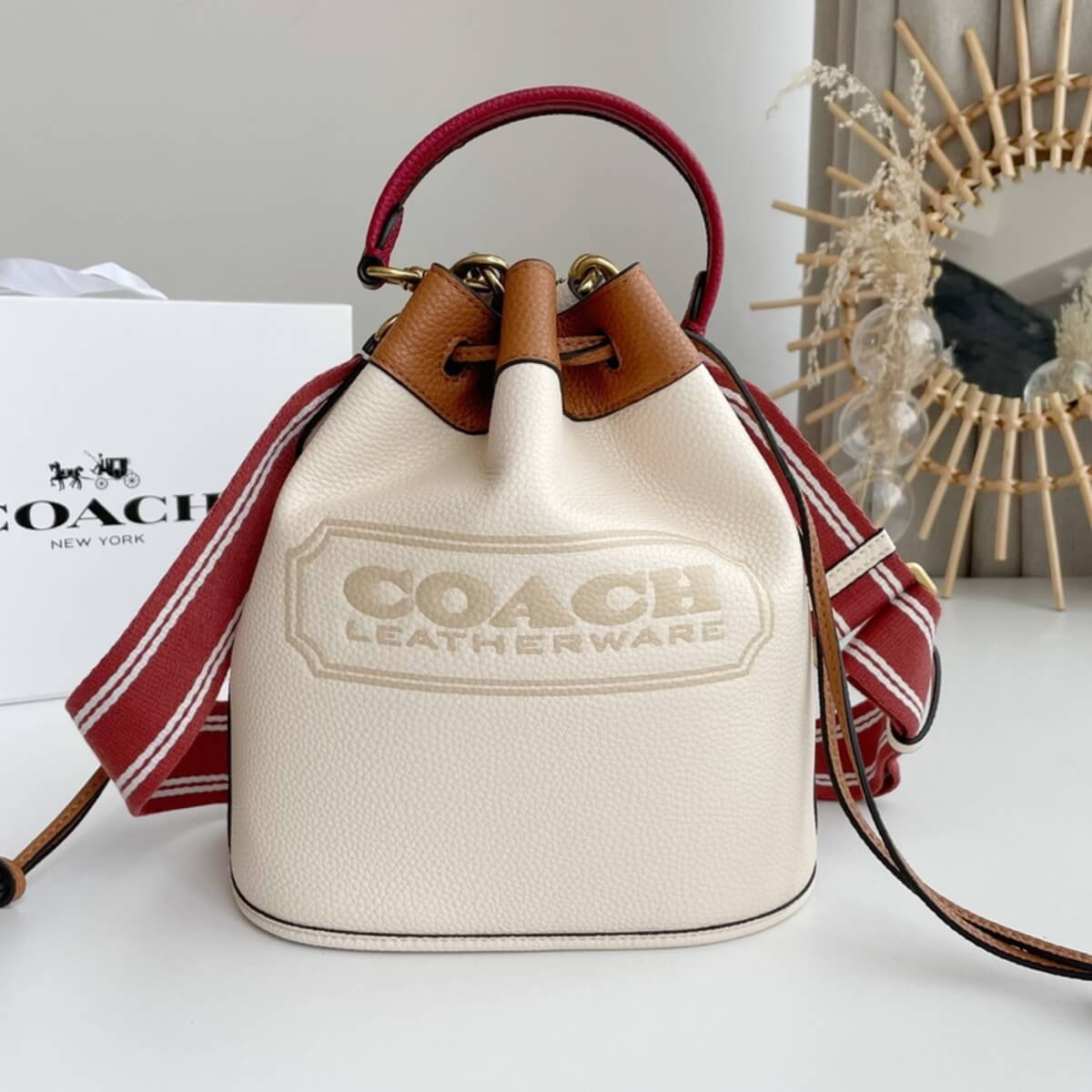 Coach Designer Field Bucket Bag With Coach Badge, Coach Handbag, Designer Handbag, Cheap Designer Handbag, Designer Handbag