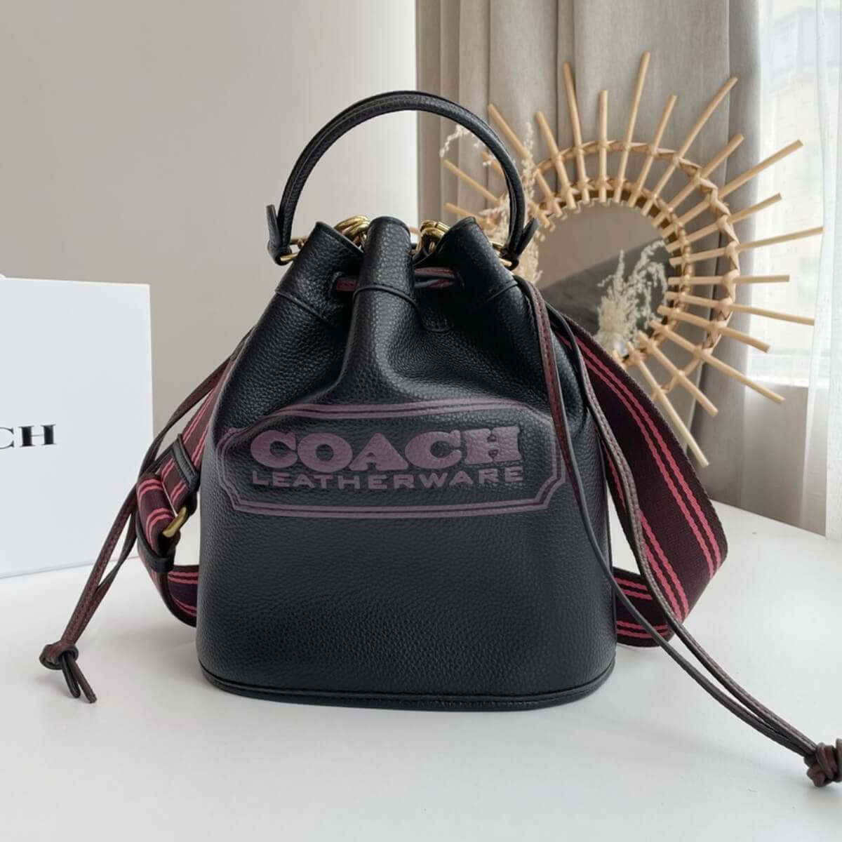 Coach Designer Field Bucket Bag With Coach Badge, Coach Handbag, Designer Handbag, Cheap Designer Handbag, Designer Handbag