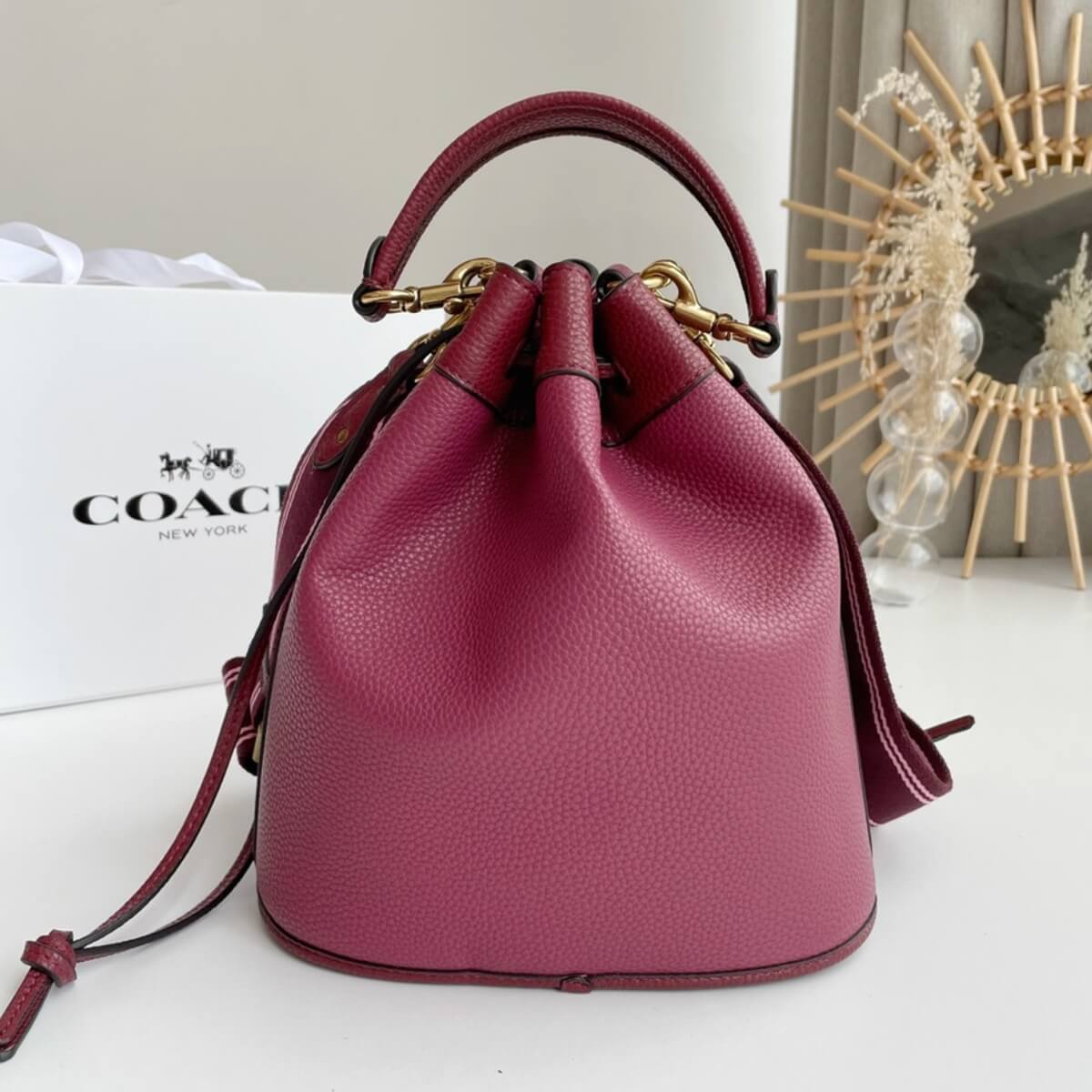 Coach Designer Field Bucket Bag With Coach Badge, Coach Handbag, Designer Handbag, Cheap Designer Handbag, Designer Handbag