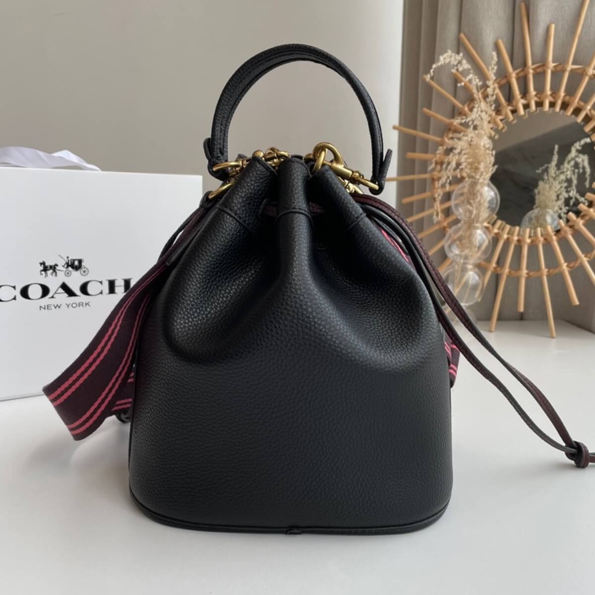 Coach Designer Field Bucket Bag With Coach Badge, Coach Handbag, Designer Handbag, Cheap Designer Handbag, Designer Handbag