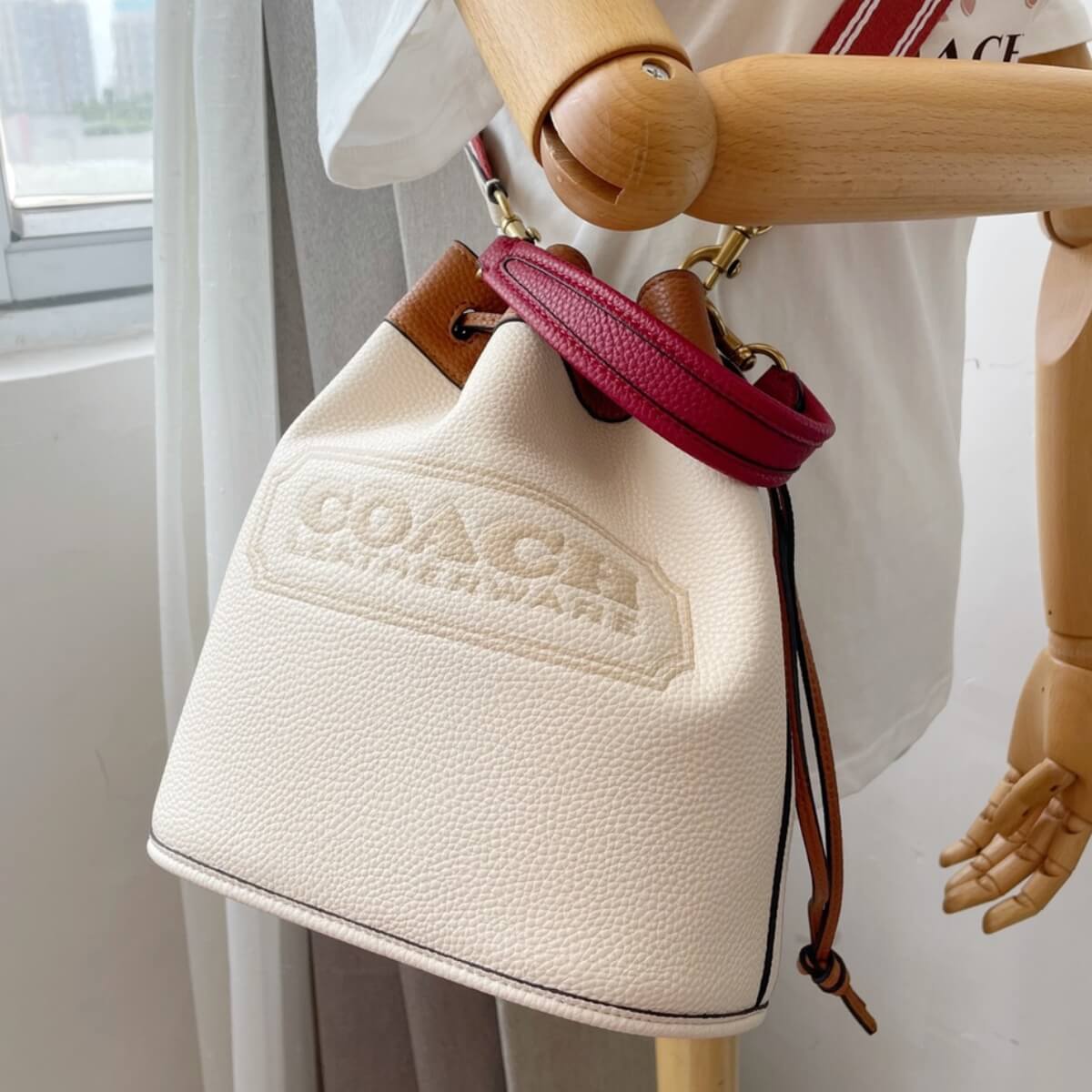 Coach Designer Field Bucket Bag With Coach Badge, Coach Handbag, Designer Handbag, Cheap Designer Handbag, Designer Handbag