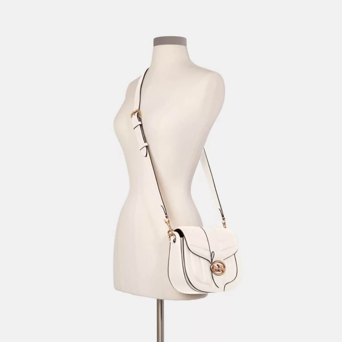 Coach Designer Georgie Saddle Bag With Quilting, Coach Handbag, Designer Handbag, Cheap Designer Handbag, Designer Handbag