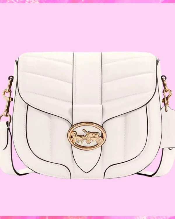 Coach Designer Georgie Saddle Bag With Quilting, Coach Handbag, Designer Handbag, Cheap Designer Handbag, Designer Handbag