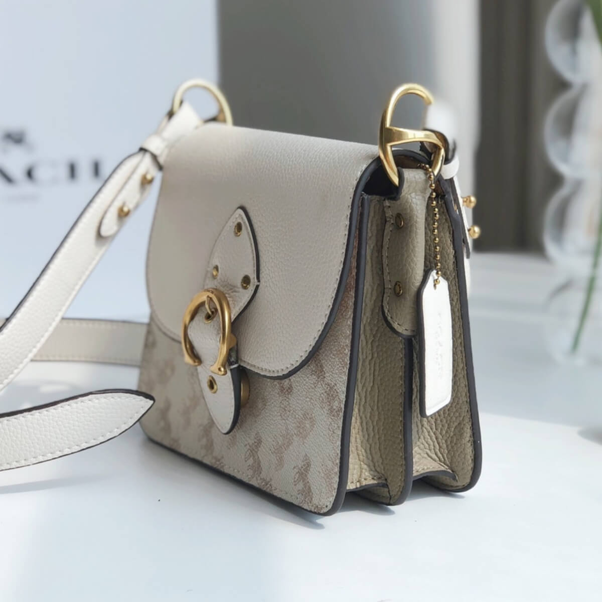 Coach Designer Horse And Carriage Print Shoulder Bag, Coach Handbag, Designer Handbag, Cheap Designer Handbag, Designer Handbag