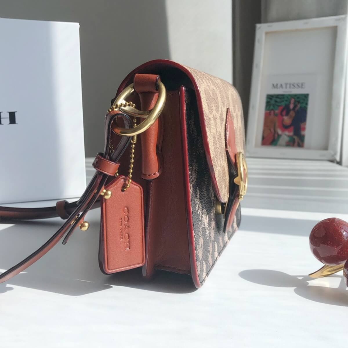 Coach Designer Horse And Carriage Print Shoulder Bag, Coach Handbag, Designer Handbag, Cheap Designer Handbag, Designer Handbag