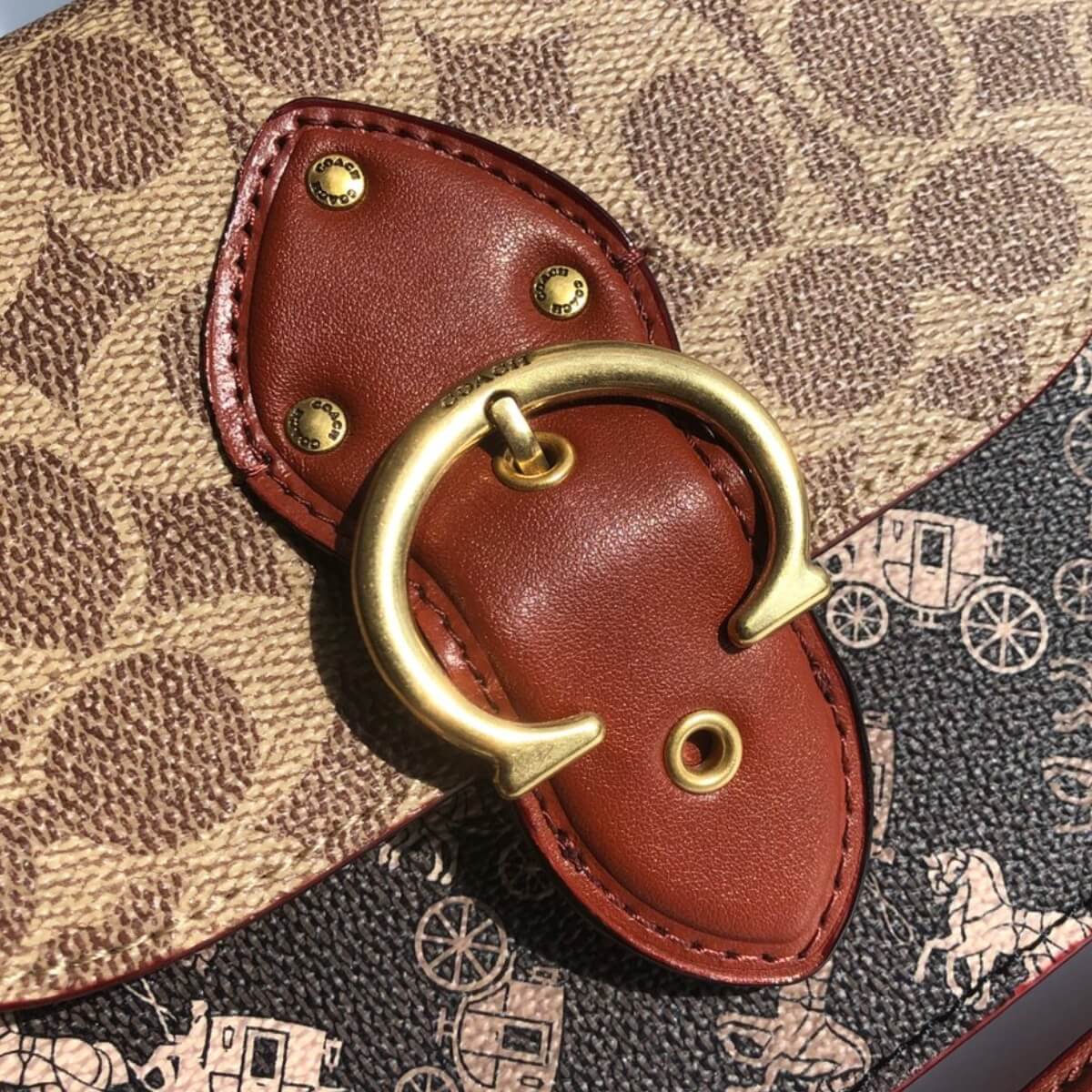 Coach Designer Horse And Carriage Print Shoulder Bag, Coach Handbag, Designer Handbag, Cheap Designer Handbag, Designer Handbag