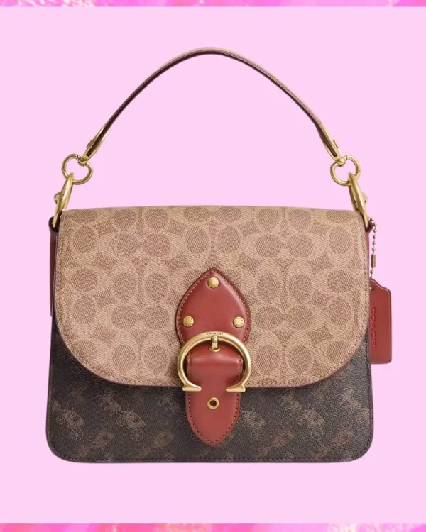 Coach Designer Horse And Carriage Print Shoulder Bag, Coach Handbag, Designer Handbag, Cheap Designer Handbag, Designer Handbag