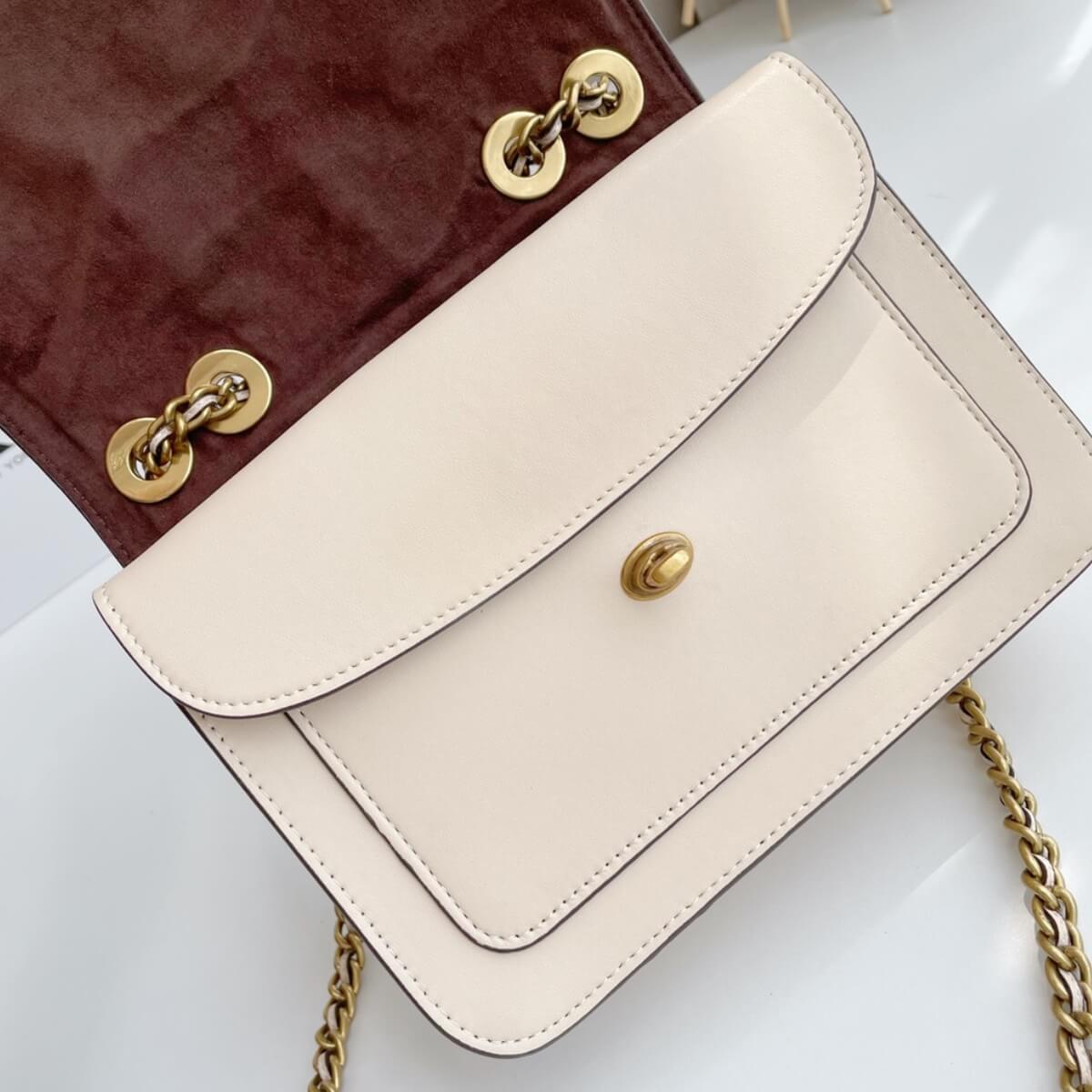 Coach Designer Madison Shoulder Bag With Tea Rose, Coach Handbag, Designer Handbag, Cheap Designer Handbag, Designer Handbag