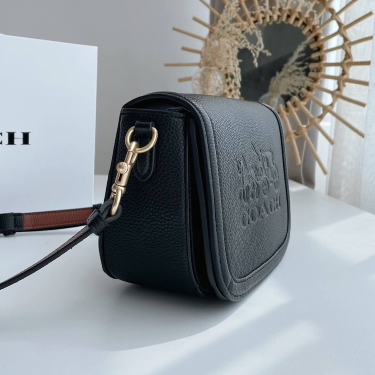 Coach Designer Saddle Bag With Horse And Carriage, Coach Handbag, Designer Handbag, Cheap Designer Handbag, Designer Handbag