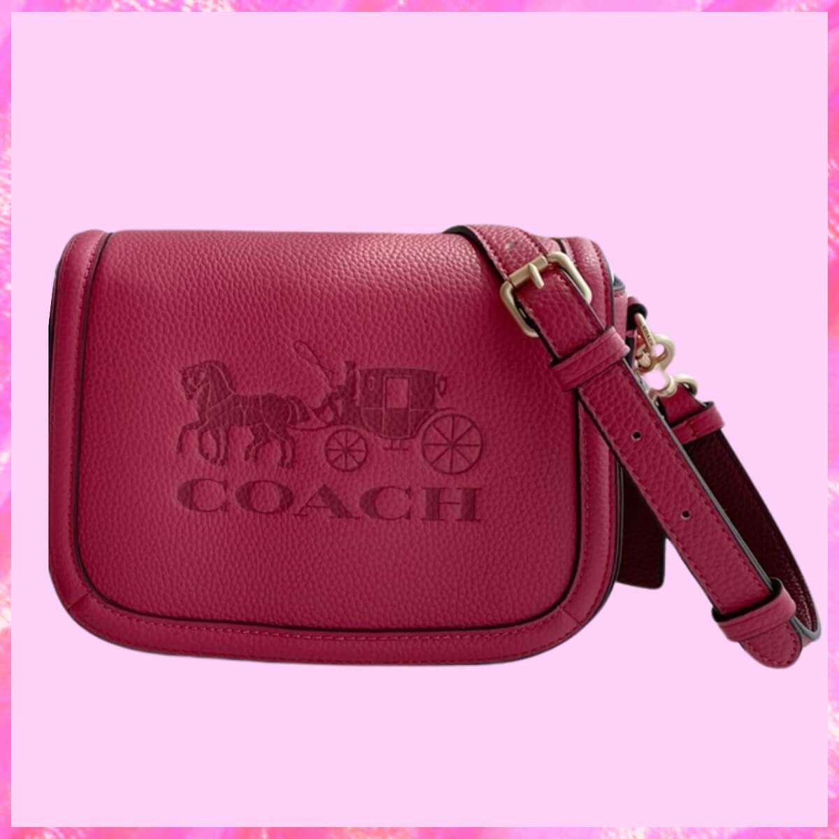 Coach Designer Saddle Bag With Horse And Carriage, Coach Handbag, Designer Handbag, Cheap Designer Handbag, Designer Handbag
