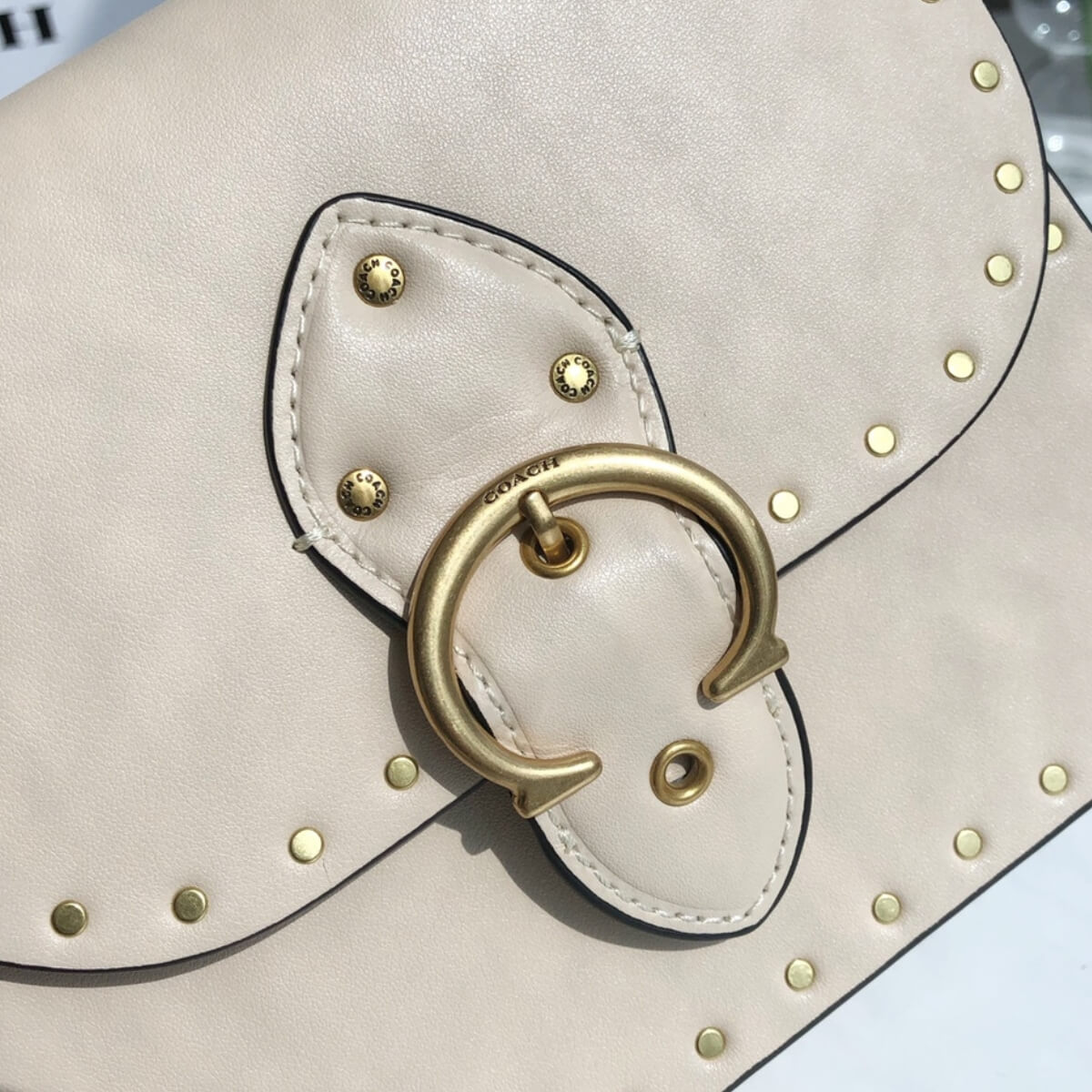 Coach Designer Shoulder Bag With Rivets, Coach Handbag, Designer Handbag, Cheap Designer Handbag, Designer Handbag