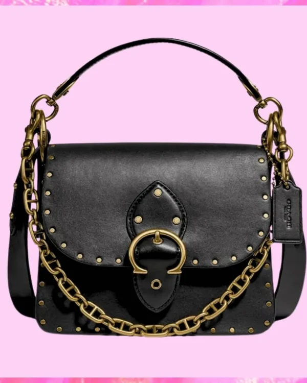 Coach Designer Shoulder Bag With Rivets, Coach Handbag, Designer Handbag, Cheap Designer Handbag, Designer Handbag