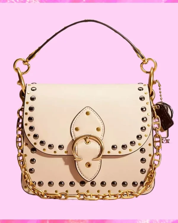 Coach Designer Shoulder Bag With Rivets, Coach Handbag, Designer Handbag, Cheap Designer Handbag, Designer Handbag