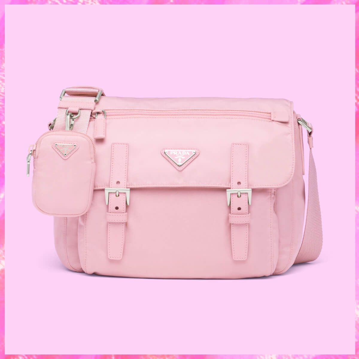 Prada Designer Nylon Weekend Messenger Shoulder Bag, Prada Handbag, Designer Handbag, Cheap Designer Handbag, Designer Handbag
