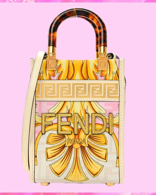 Fendance By Versace Designer Baroque Sunshine Tote, Fendance By Versace Handbag, Designer Handbag, Cheap Designer Handbag, Designer Handbag