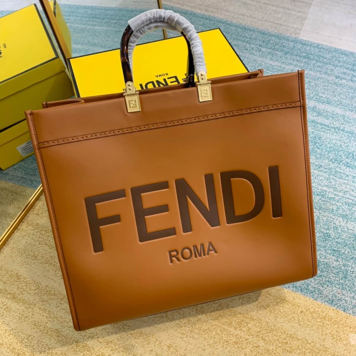 Fendi Designer Sunshine Tote Bag, Fendi Handbag, Designer Handbag, Cheap Designer Handbag, Designer Handbag