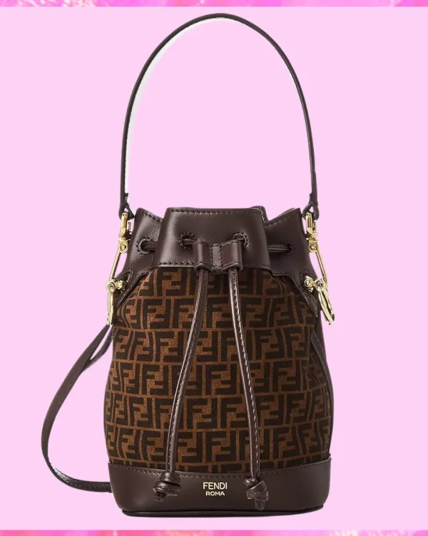 Fendi Designer Vitello King Tresor Bucket Bag, Fendi Handbag, Designer Handbag, Cheap Designer Handbag, Designer Handbag