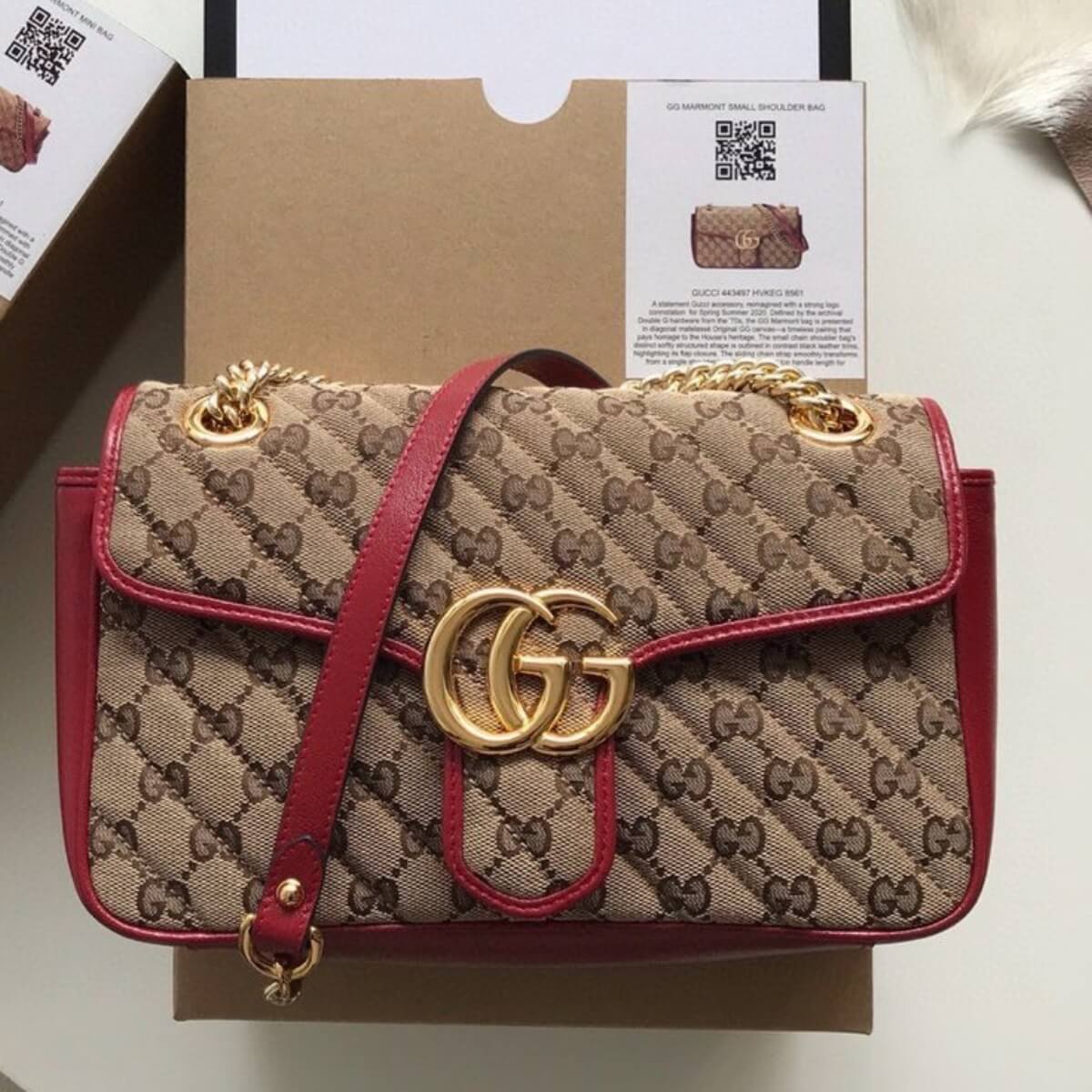 Gucci Designer GG Marmont Diagonal Quilted Handbag, Gucci Handbag, Designer Handbag, Cheap Designer Handbag, Designer Handbag