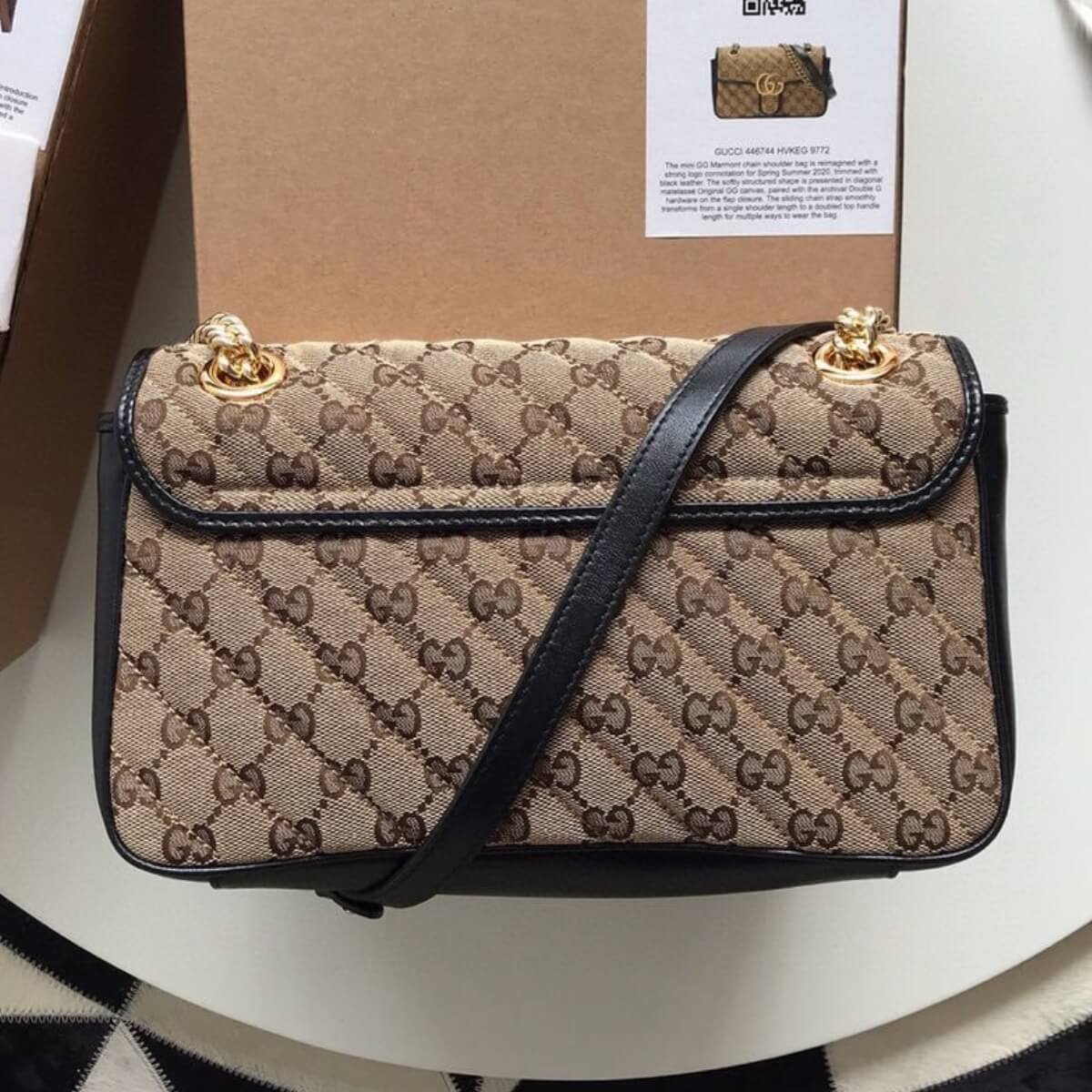 Gucci Designer GG Marmont Diagonal Quilted Handbag, Gucci Handbag, Designer Handbag, Cheap Designer Handbag, Designer Handbag