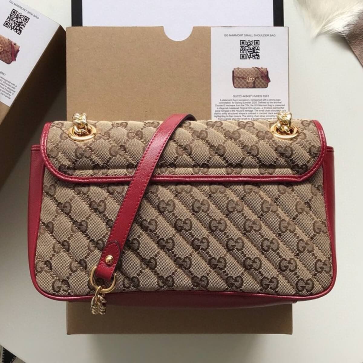 Gucci Designer GG Marmont Diagonal Quilted Handbag, Gucci Handbag, Designer Handbag, Cheap Designer Handbag, Designer Handbag