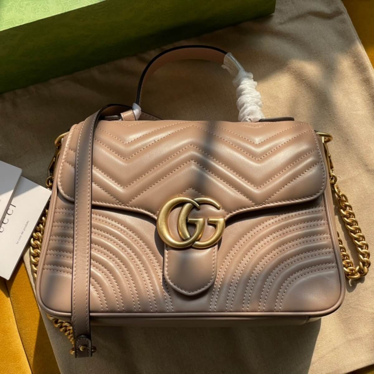 Gucci Designer GG Marmont Top Handle Bag, Gucci Handbag, Designer Handbag, Cheap Designer Handbag, Designer Handbag