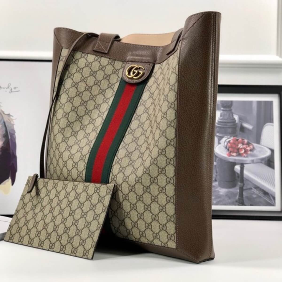 Gucci Designer Weekend GG Supreme Ophidia Soft Tote, Gucci Handbag, Designer Handbag, Cheap Designer Handbag, Designer Handbag