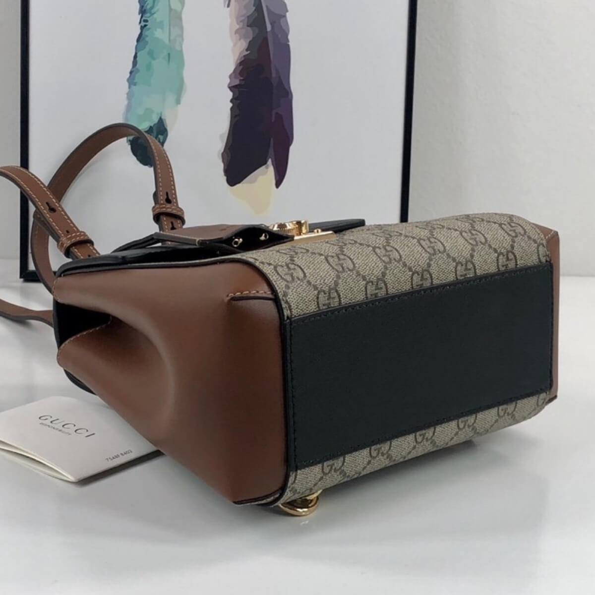 Gucci Designer GG Supreme Padlock Backpack Purse, Gucci Handbag, Designer Handbag, Cheap Designer Handbag, Designer Handbag