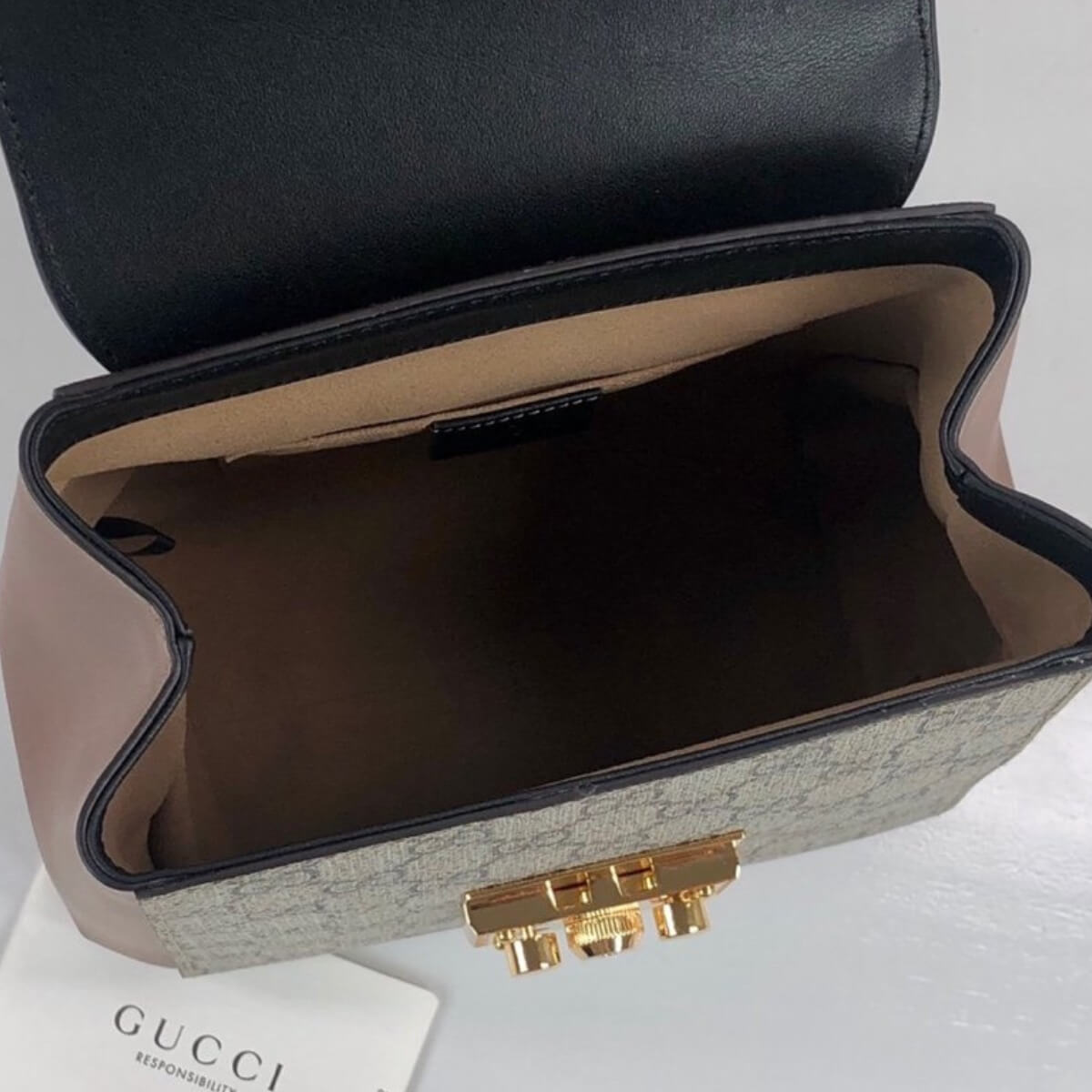 Gucci Designer GG Supreme Padlock Backpack Purse, Gucci Handbag, Designer Handbag, Cheap Designer Handbag, Designer Handbag