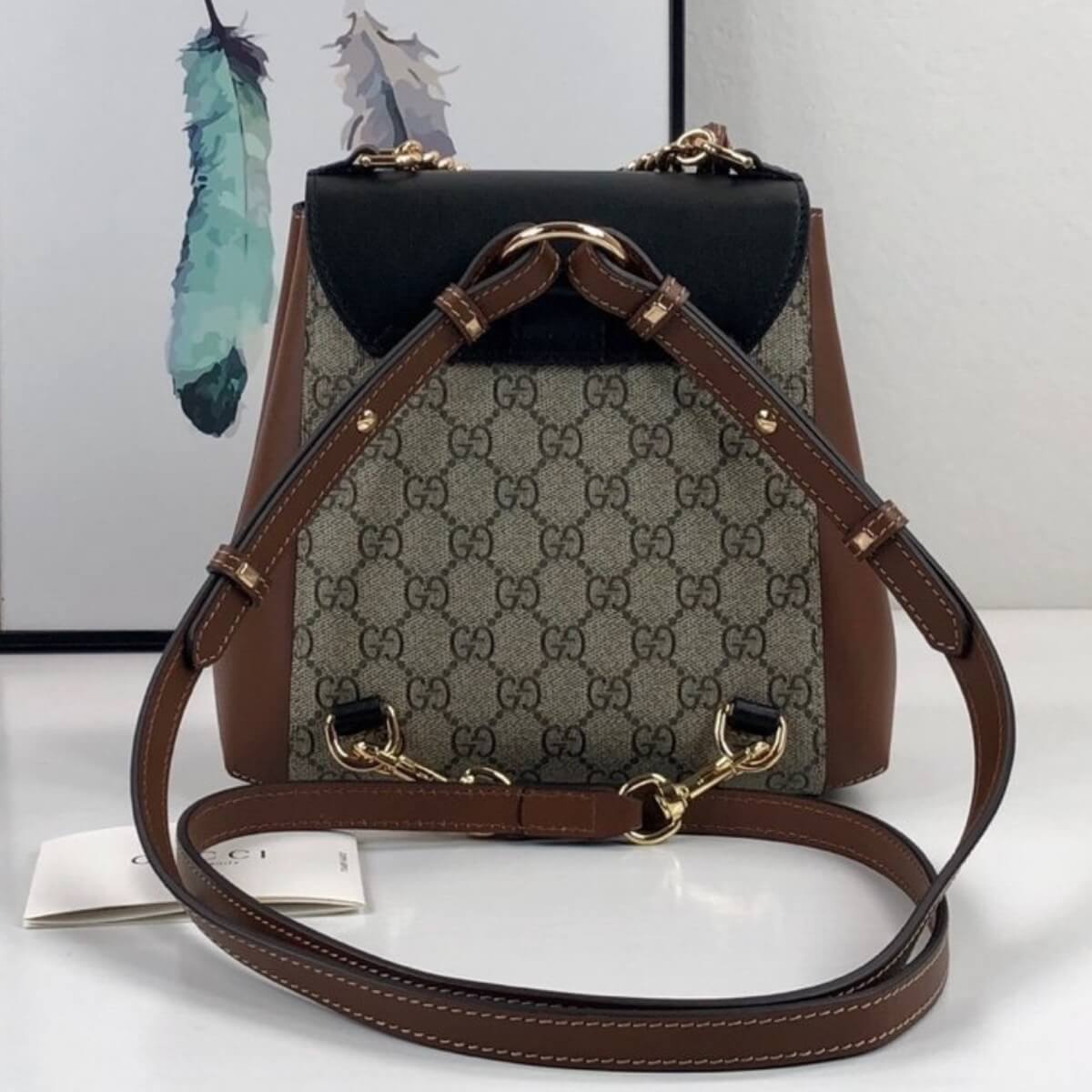 Gucci Designer GG Supreme Padlock Backpack Purse, Gucci Handbag, Designer Handbag, Cheap Designer Handbag, Designer Handbag