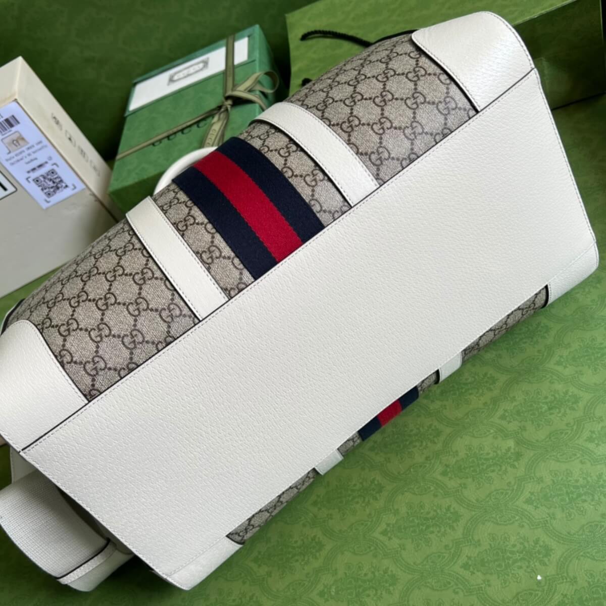 Gucci Designer GG Supreme Savoy Duffle Bag, Gucci Handbag, Designer Handbag, Cheap Designer Handbag, Designer Handbag