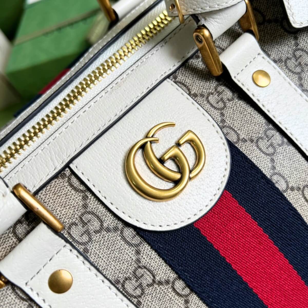 Gucci Designer GG Supreme Savoy Duffle Bag, Gucci Handbag, Designer Handbag, Cheap Designer Handbag, Designer Handbag