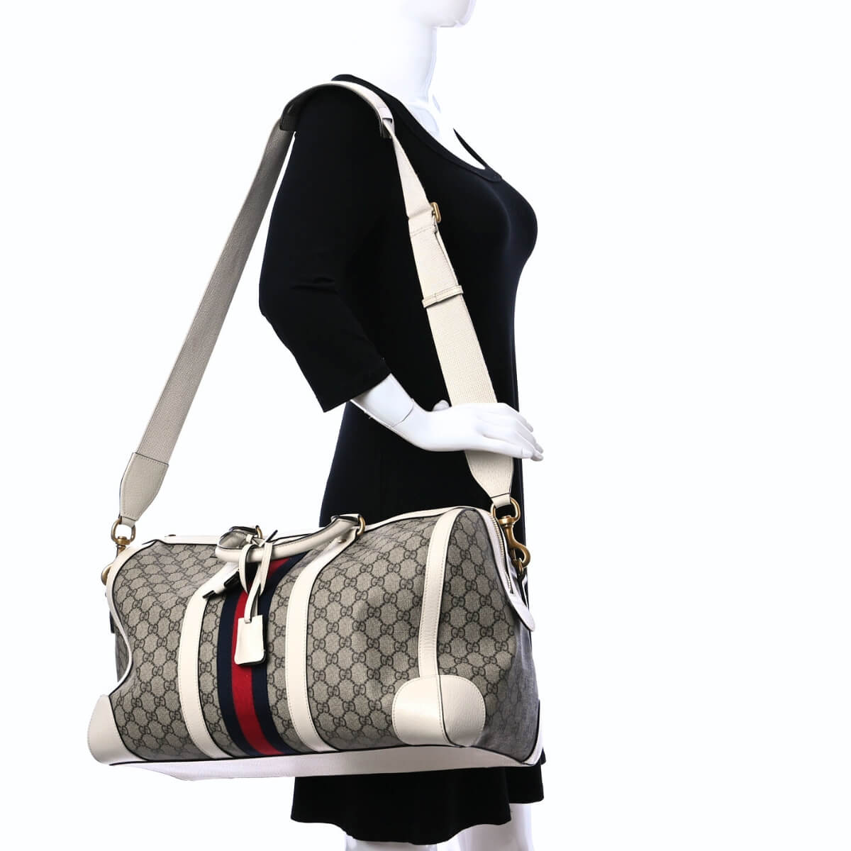 Gucci Designer GG Supreme Savoy Duffle Bag, Gucci Handbag, Designer Handbag, Cheap Designer Handbag, Designer Handbag