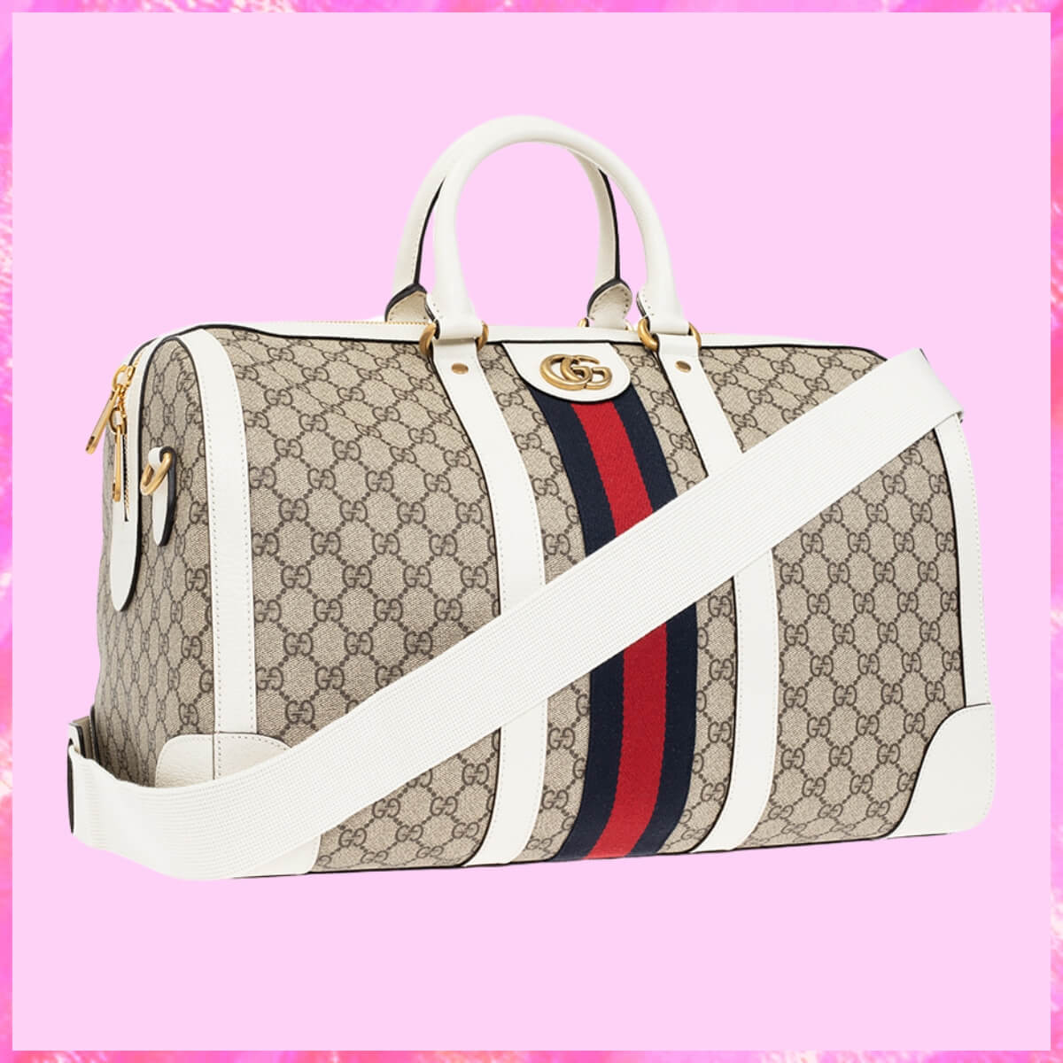 Gucci Designer GG Supreme Savoy Duffle Bag, Gucci Handbag, Designer Handbag, Cheap Designer Handbag, Designer Handbag