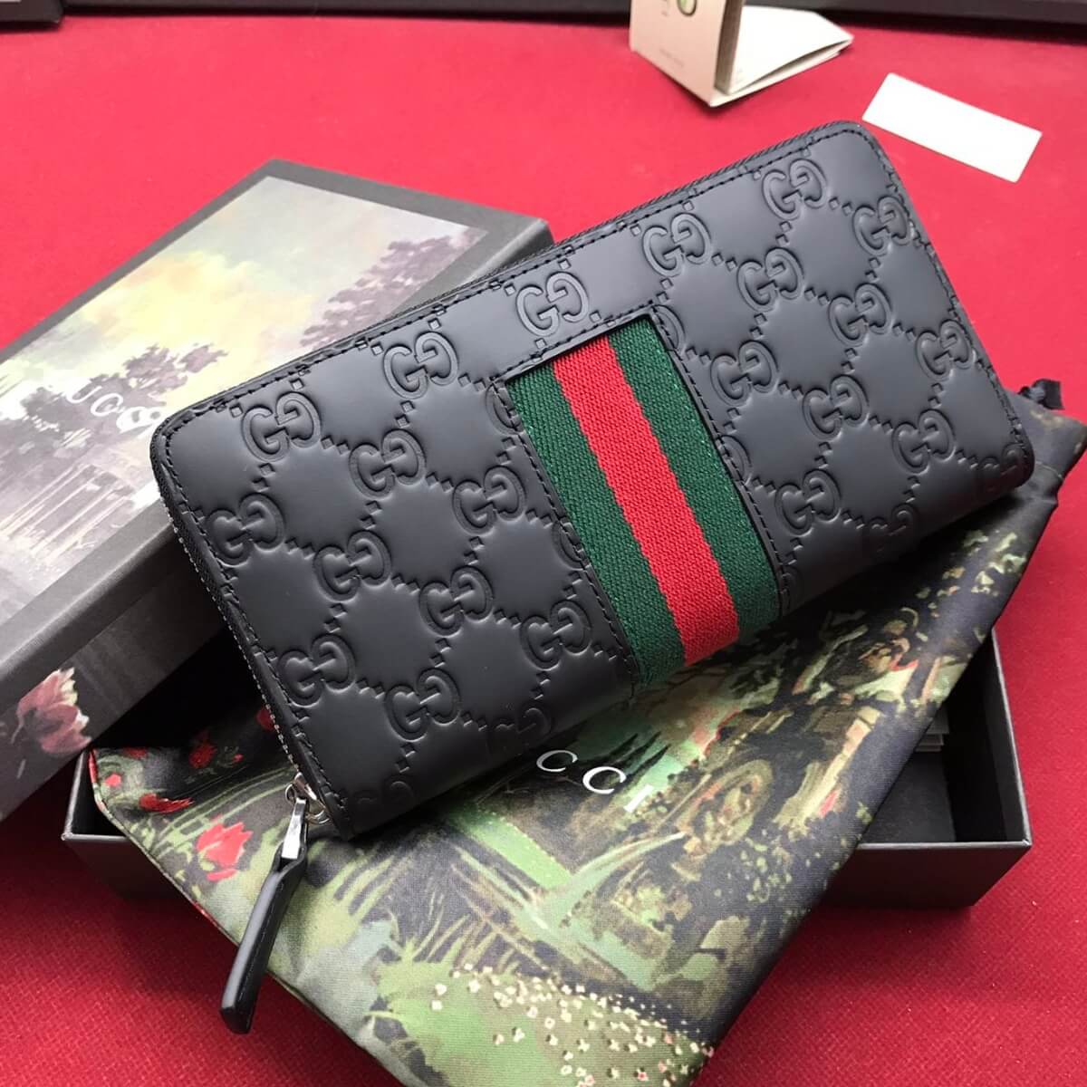 Gucci Designer GG Supreme Zip Around Wallet, Gucci Handbag, Designer Handbag, Cheap Designer Handbag, Designer Handbag