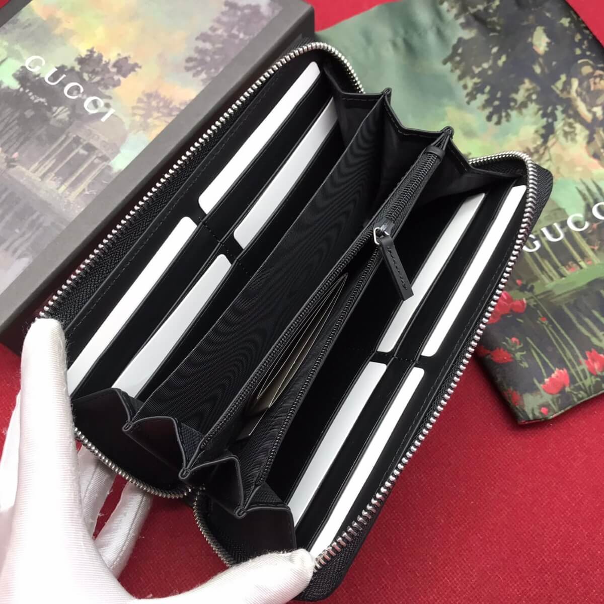 Gucci Designer GG Supreme Zip Around Wallet, Gucci Handbag, Designer Handbag, Cheap Designer Handbag, Designer Handbag