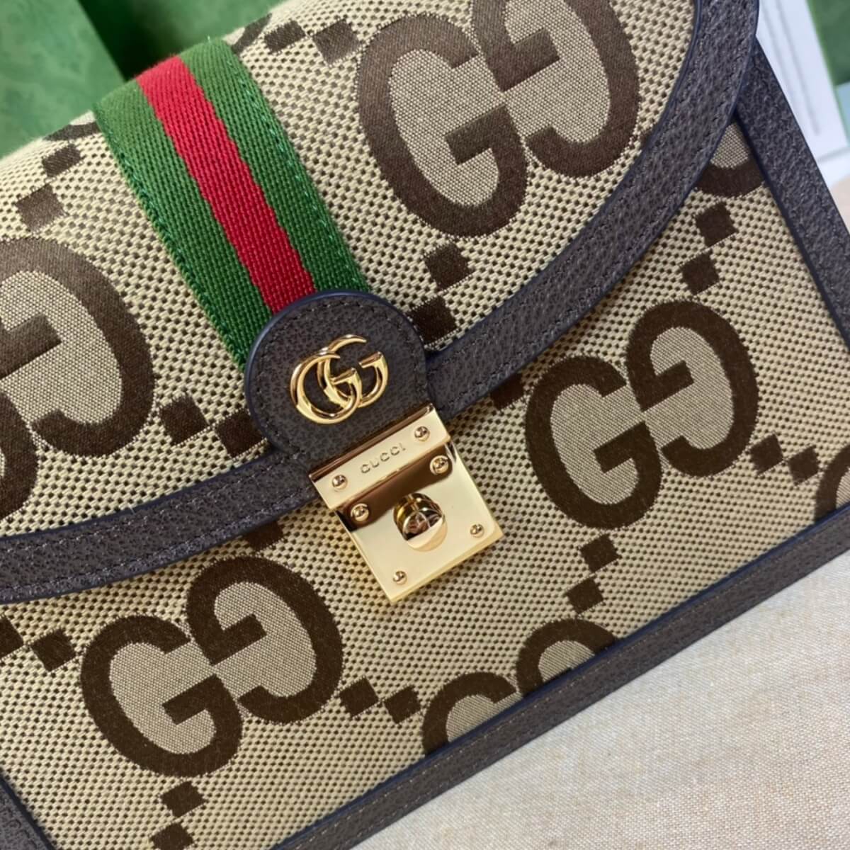 Gucci Designer Jumbo GG Canvas Ophidia Top Handle, Gucci Handbag, Designer Handbag, Cheap Designer Handbag, Designer Handbag