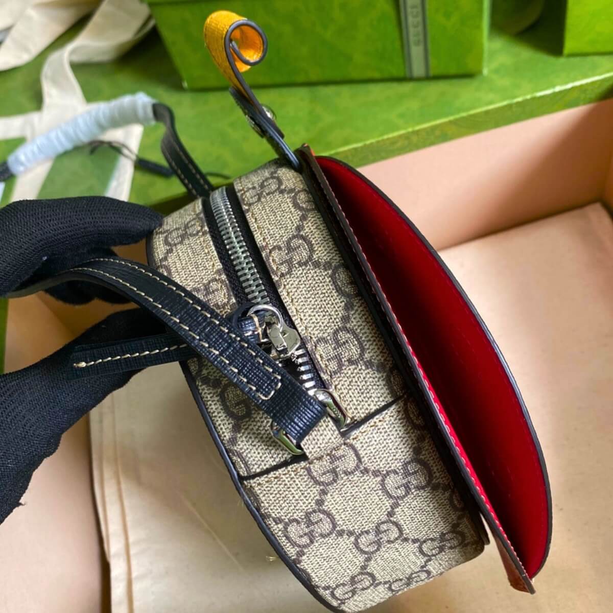 Gucci Designer Multicolor GG Ladybug Handbag, Gucci Handbag, Designer Handbag, Cheap Designer Handbag, Designer Handbag