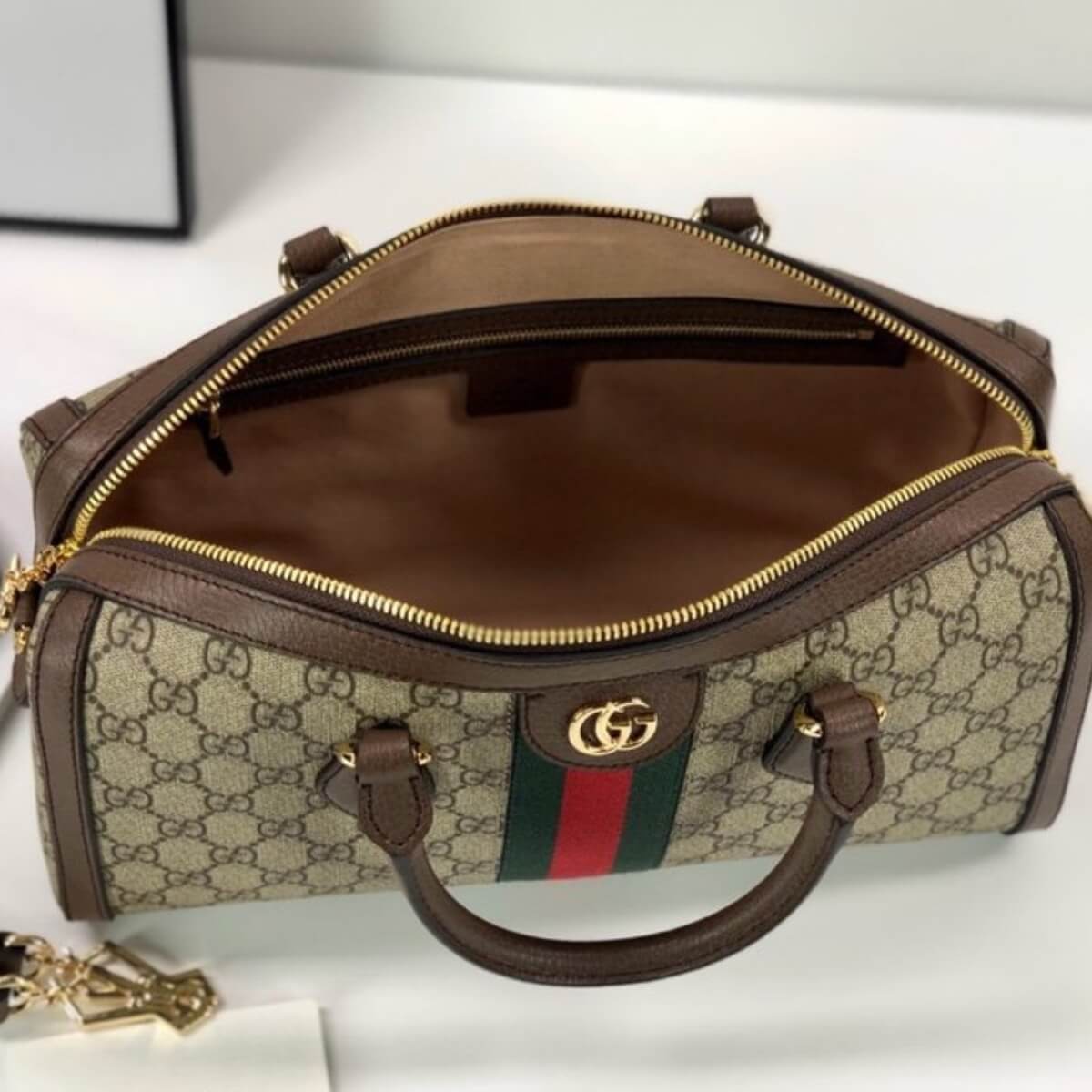 Gucci Designer Ophidia GG Canvas Top Handle Shoulder Bag, Gucci Handbag, Designer Handbag, Cheap Designer Handbag, Designer Handbag