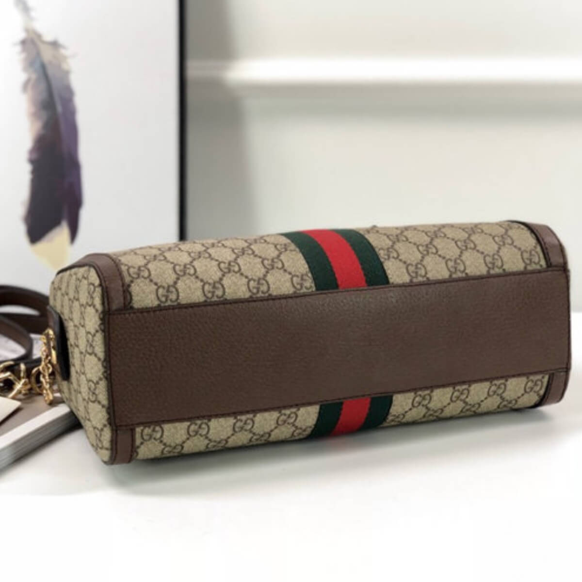 Gucci Designer Ophidia GG Canvas Top Handle Shoulder Bag, Gucci Handbag, Designer Handbag, Cheap Designer Handbag, Designer Handbag