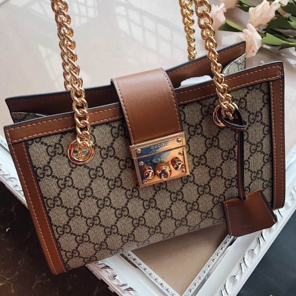 Gucci Designer Padlock Medium Tote Bag, Gucci Handbag, Designer Handbag, Cheap Designer Handbag, Designer Handbag