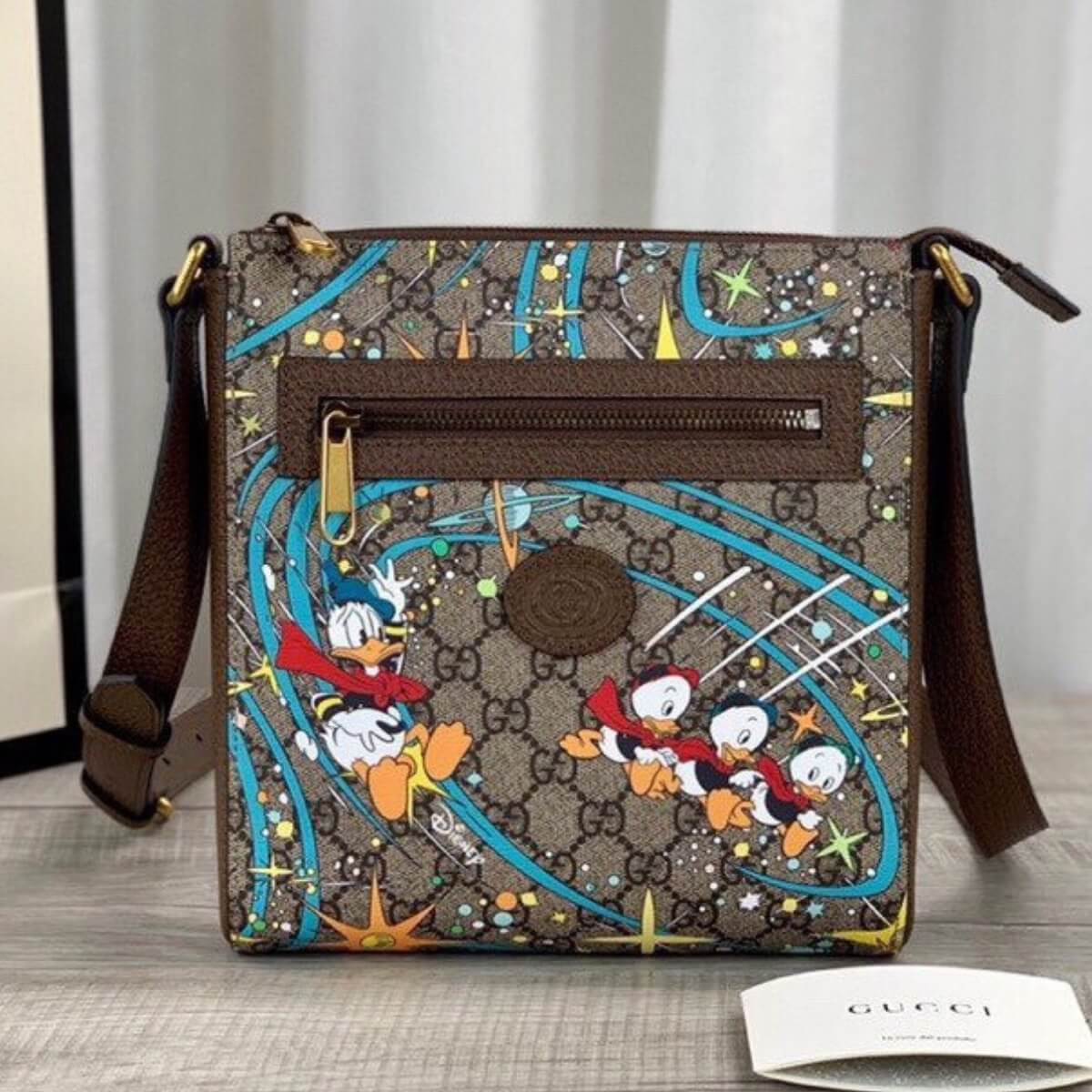 Gucci Designer x Disney Donald Duck Messenger Bag, Gucci Handbag, Designer Handbag, Cheap Designer Handbag, Designer Handbag